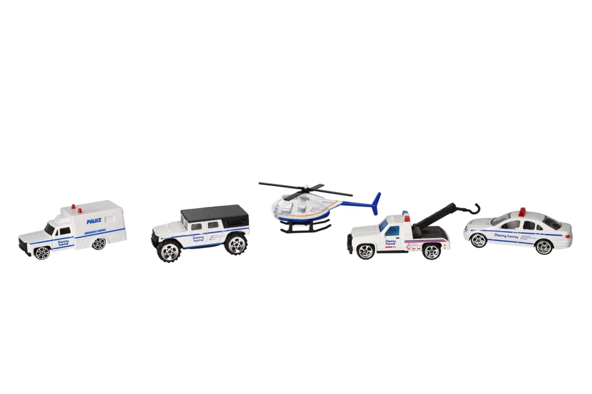 Mini Police Rescue Toy Set 5pcs